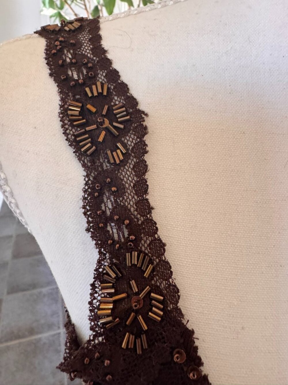 Alberto Makali beaded tank sweater;Rich Brown; NWT;  Small - Picture 13 of 16